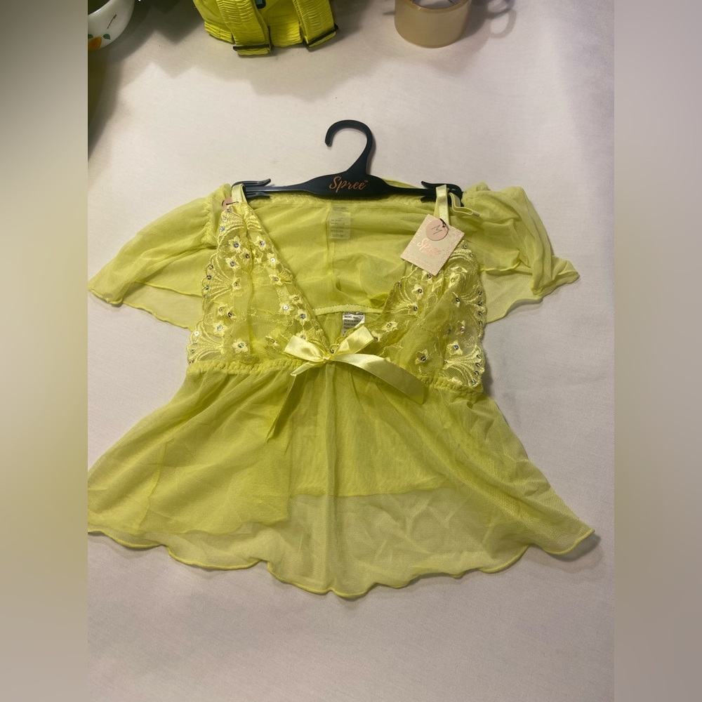 Spice Yellow Lace Chemise